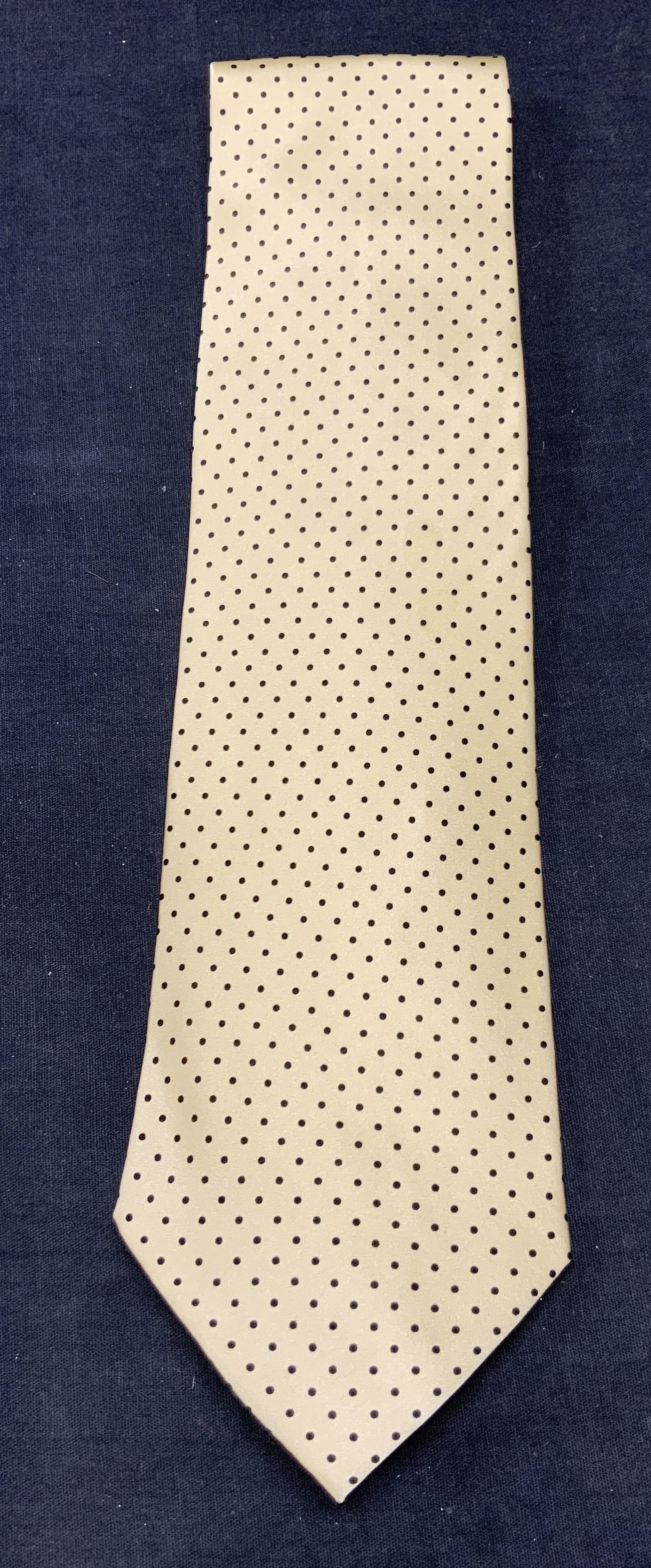 Umberto Bossi Yellow Silk Dot Tie, Italy (1 of 6)