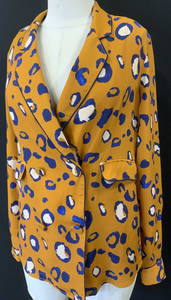 Phillip Lim Animal Print Button Down Blouse
