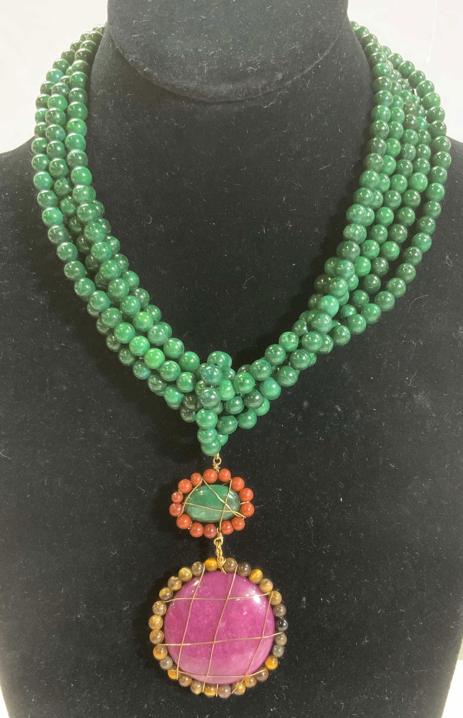 Stein Blye Semi Precious Gemstone Choker Necklace (1 of 6)