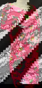Lilly Pulitzer Cotton Floral Dress, NWT: Lilly Pulitzer Pink and white Cherry Begonia Dress, new with tag. Size Small. 35 in. Long. Style name Emily Crew Printed Dress. 100% cotton., Summer dress, designer Lilly Pulitzer dress, casual wear,
