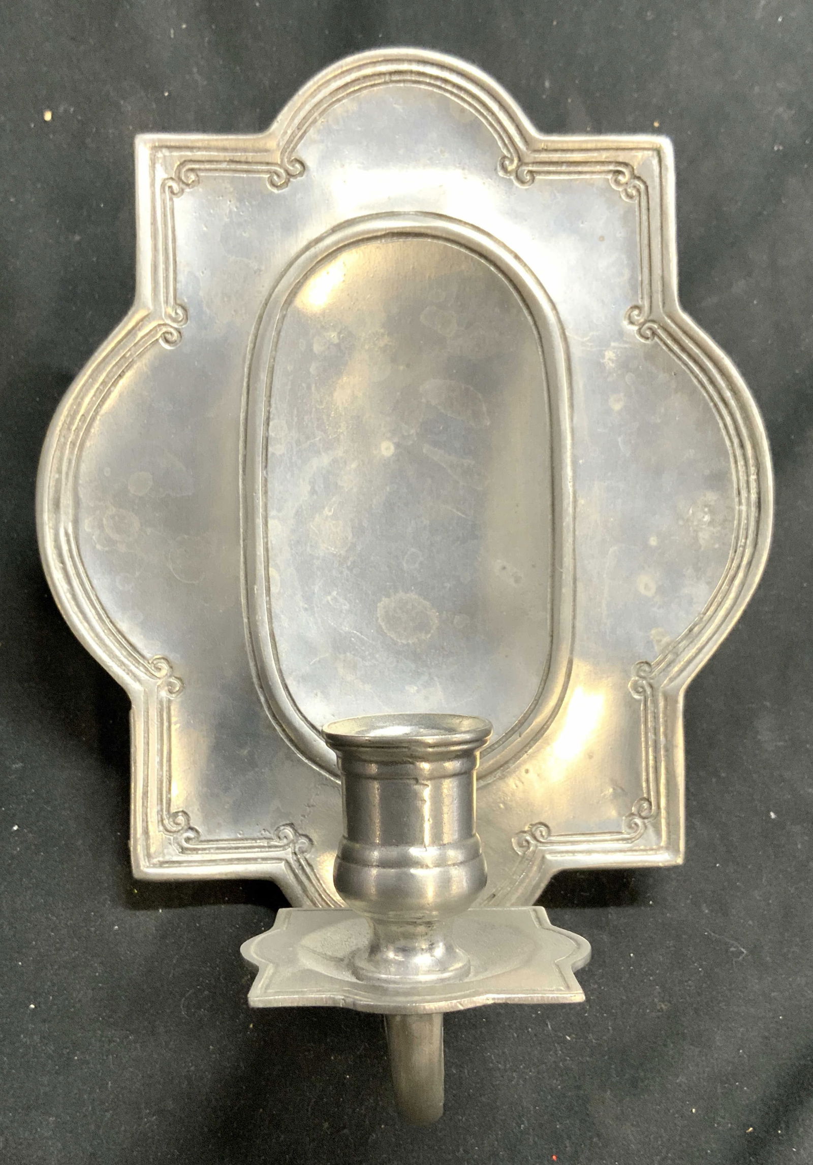 Vintage One Arm Pewter Wall Sconce (1 of 6)