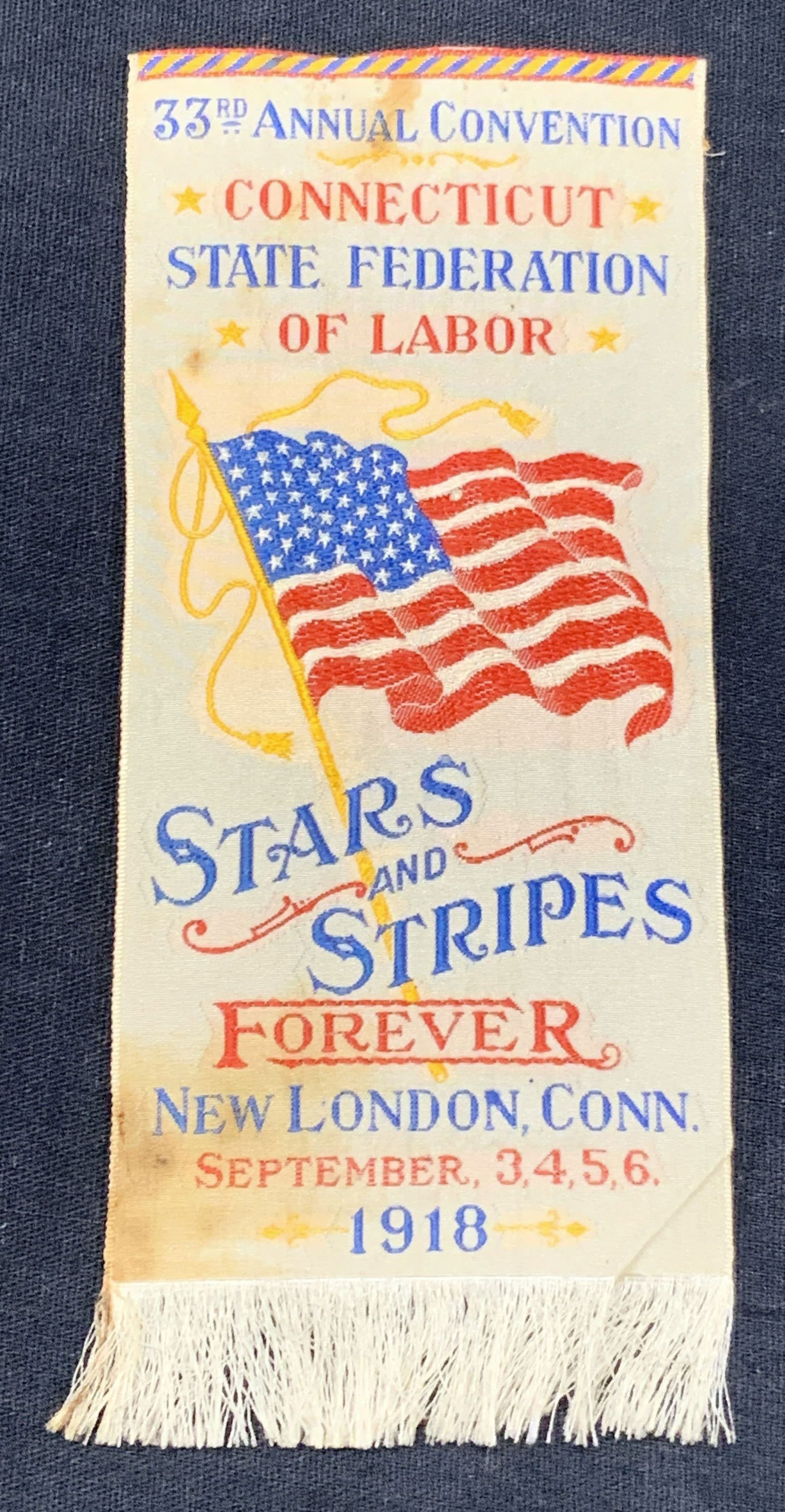 1918 CT State Stars and Stripes Badge (1 of 8)