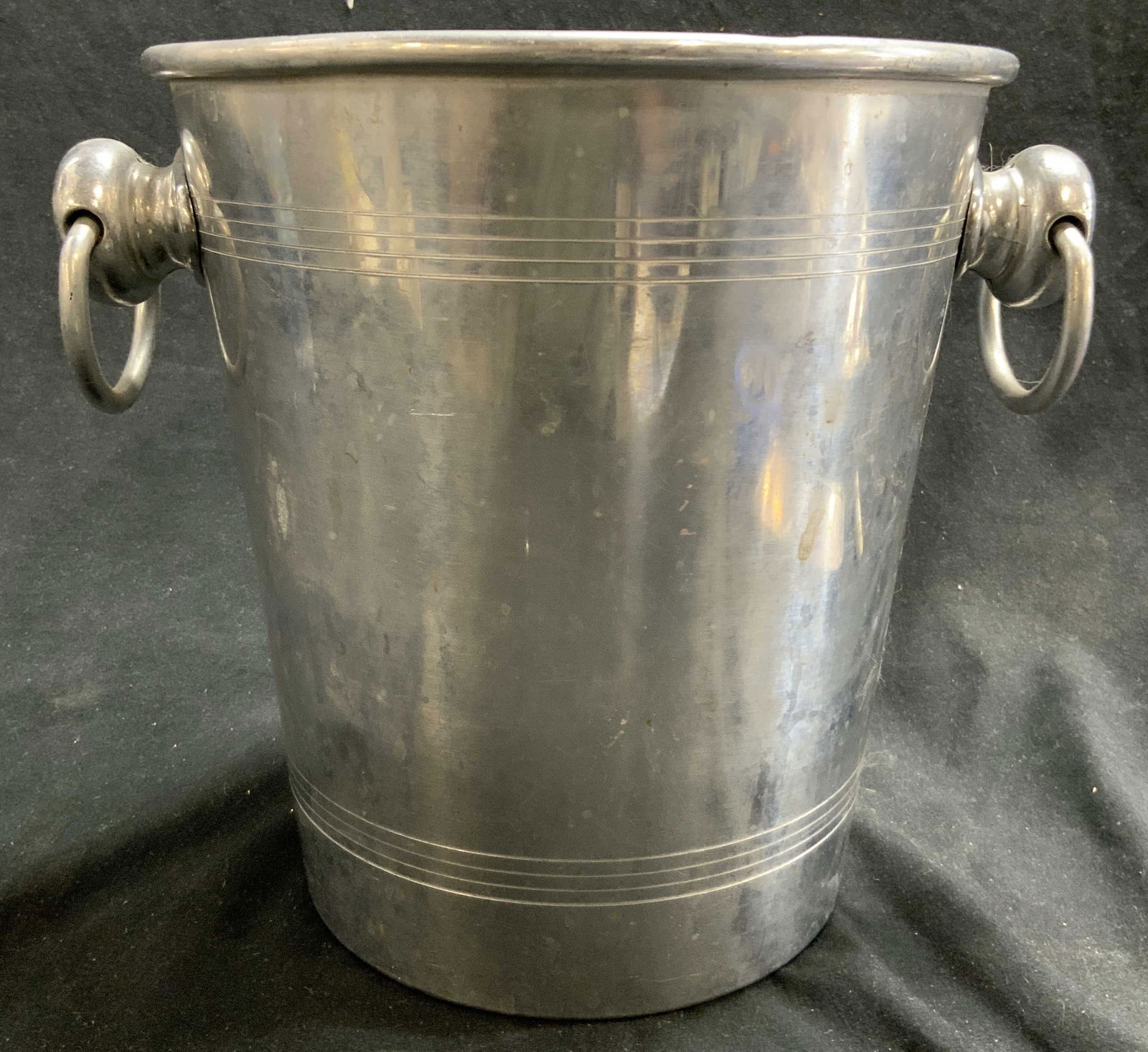 Vintage Metal Ice Bucket W Handles FRANCE (1 of 7)