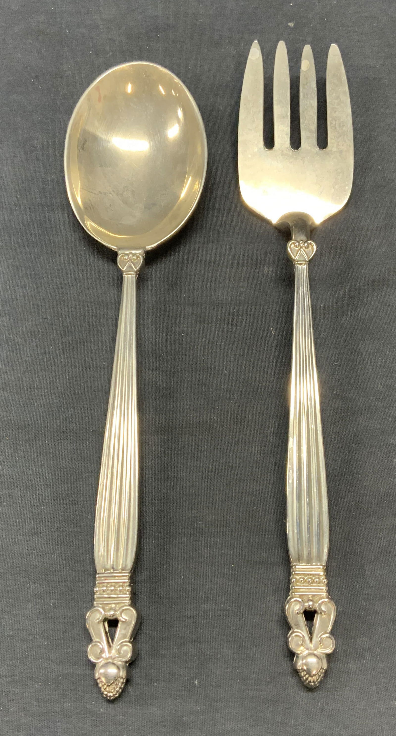 Pair GODINGER Silver Plated Serving Fork & Spoon (1 of 9)
