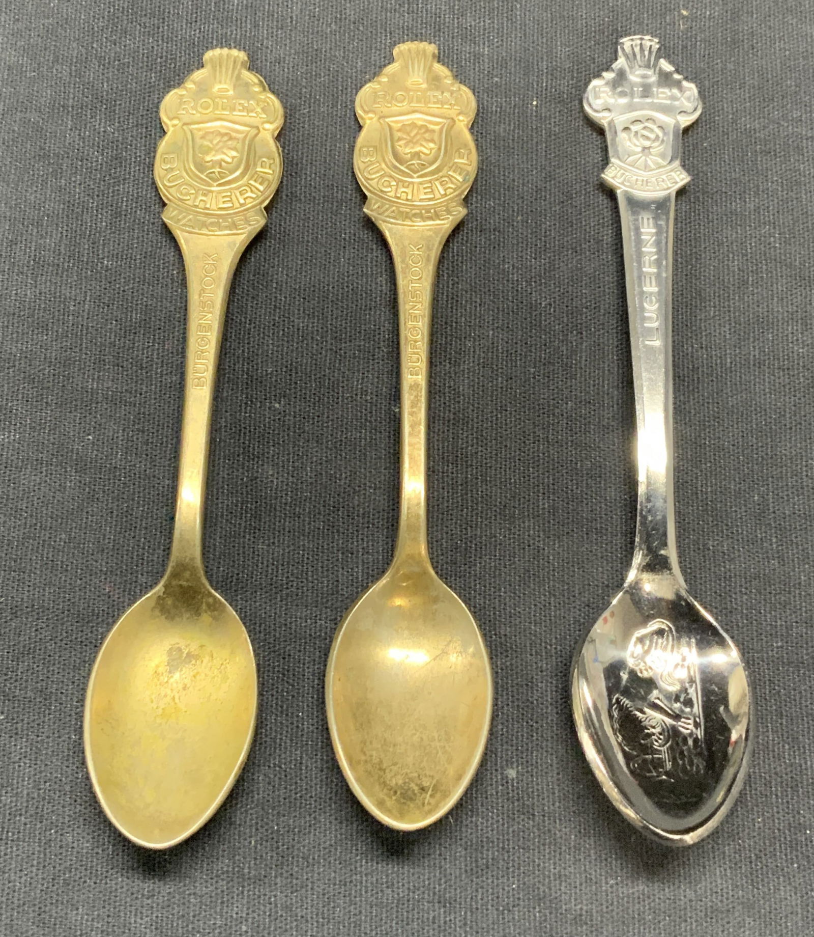 Lot 3 Rolex Bucherer Silver & Gold Tone Spoons (1 of 6)