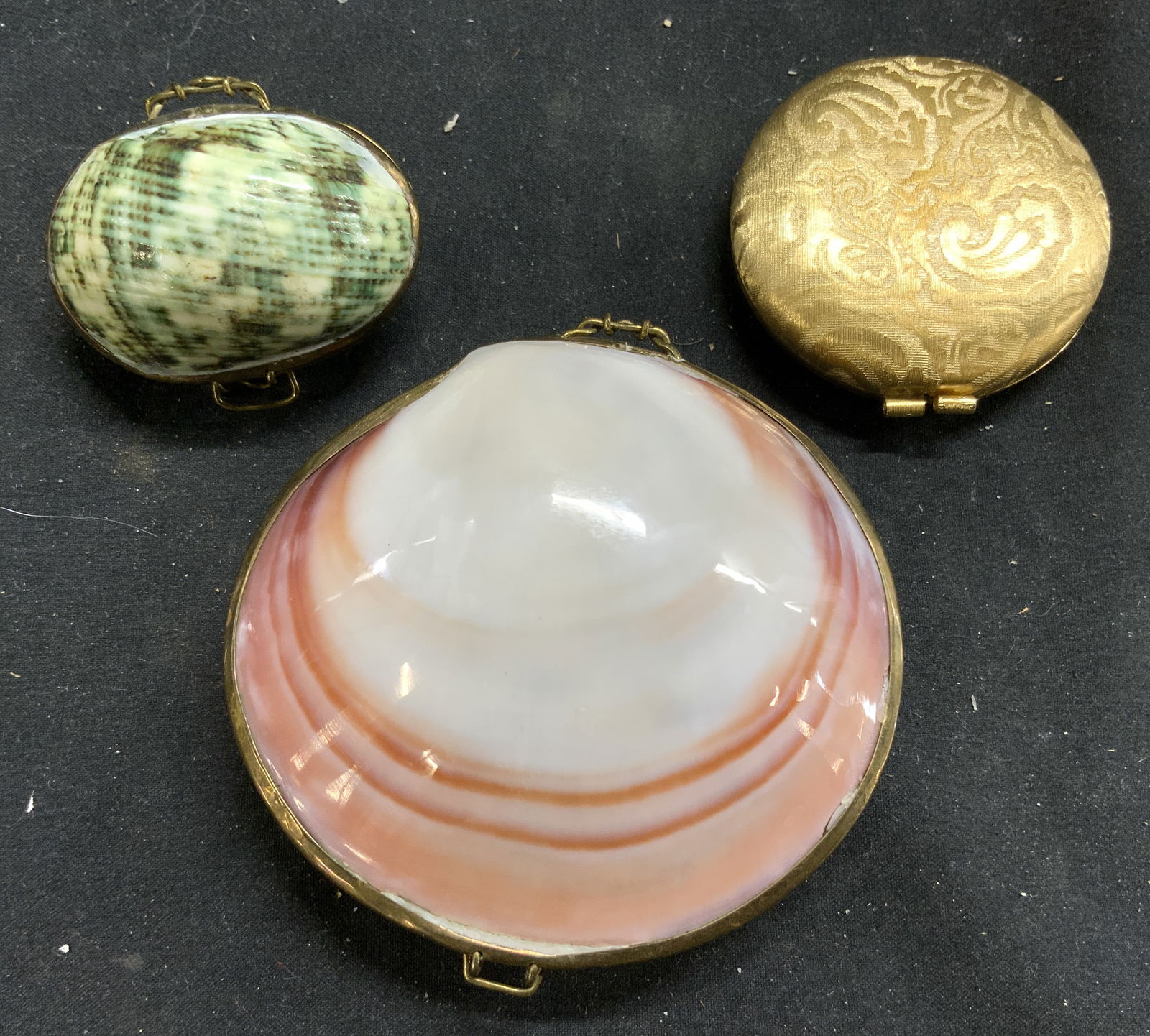 Lot 3 Assorted Shelf Trinket Boxes & Makeup Mirror (1 of 8)