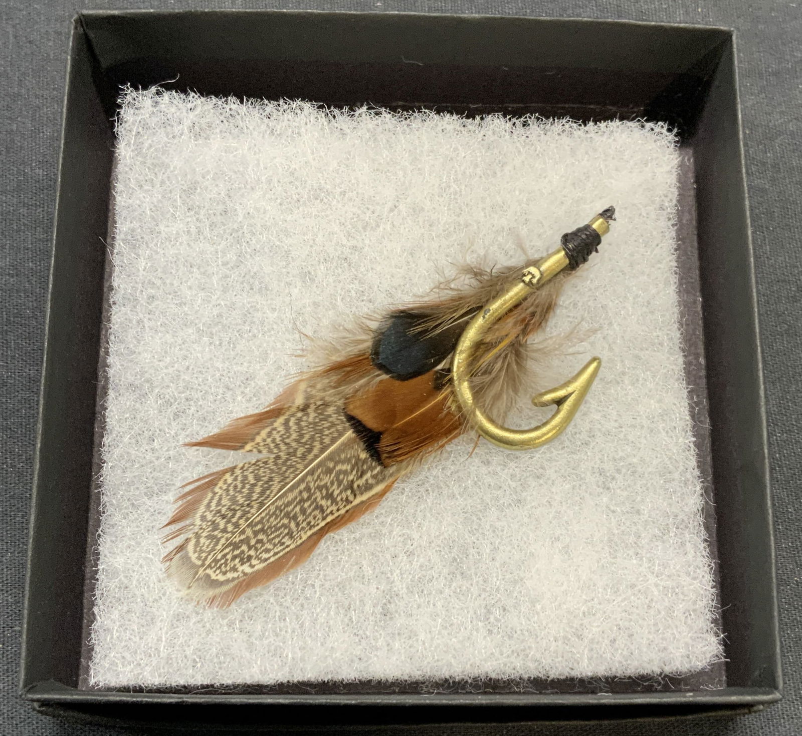 Handmade Brass & Feather Fishing Lure NIB (1 of 6)