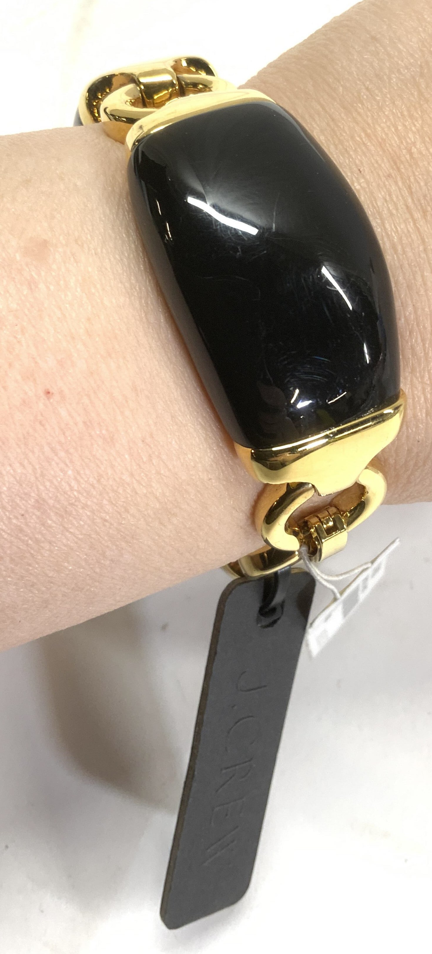 J. Crew Chunky Black Enamel Bracelet, NWT (1 of 6)