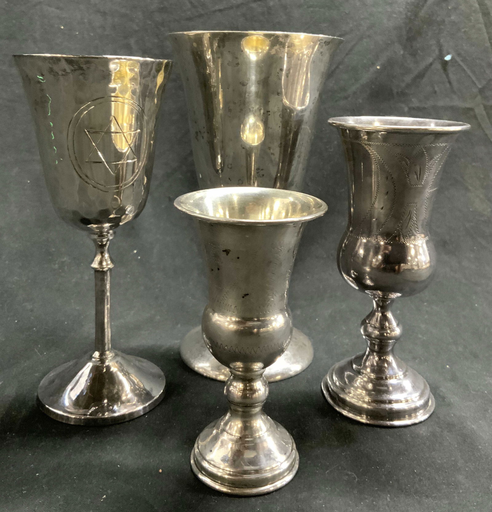 STERLING SILVER Lot 4 Kiddush Cup & Goblets (1 of 7)