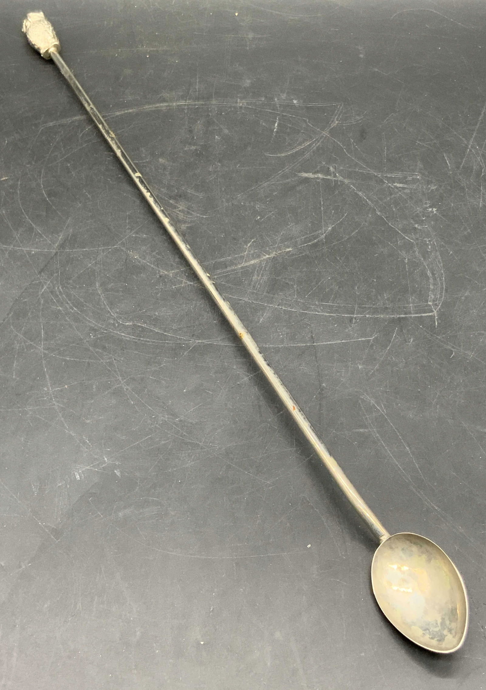 Vntg Silver Owl Cocktail / Iced Tea Spoon, Italy (1 of 11)