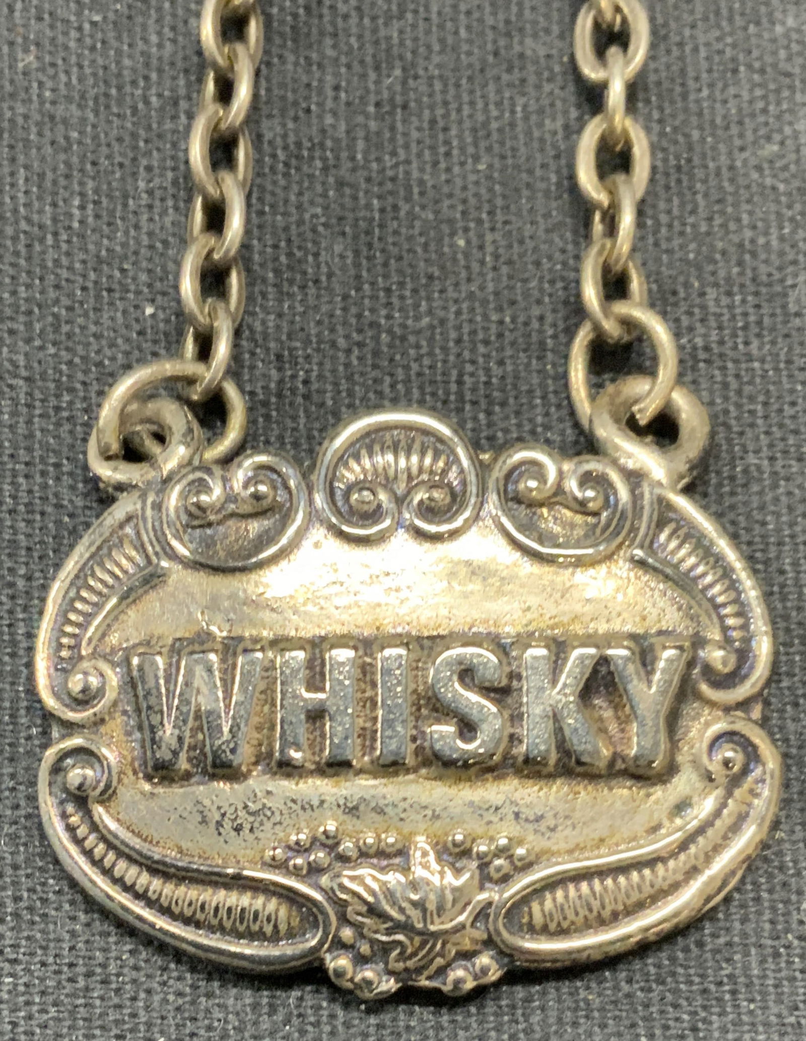 Vintage Silver Plated Whisky Bottle Label (1 of 6)