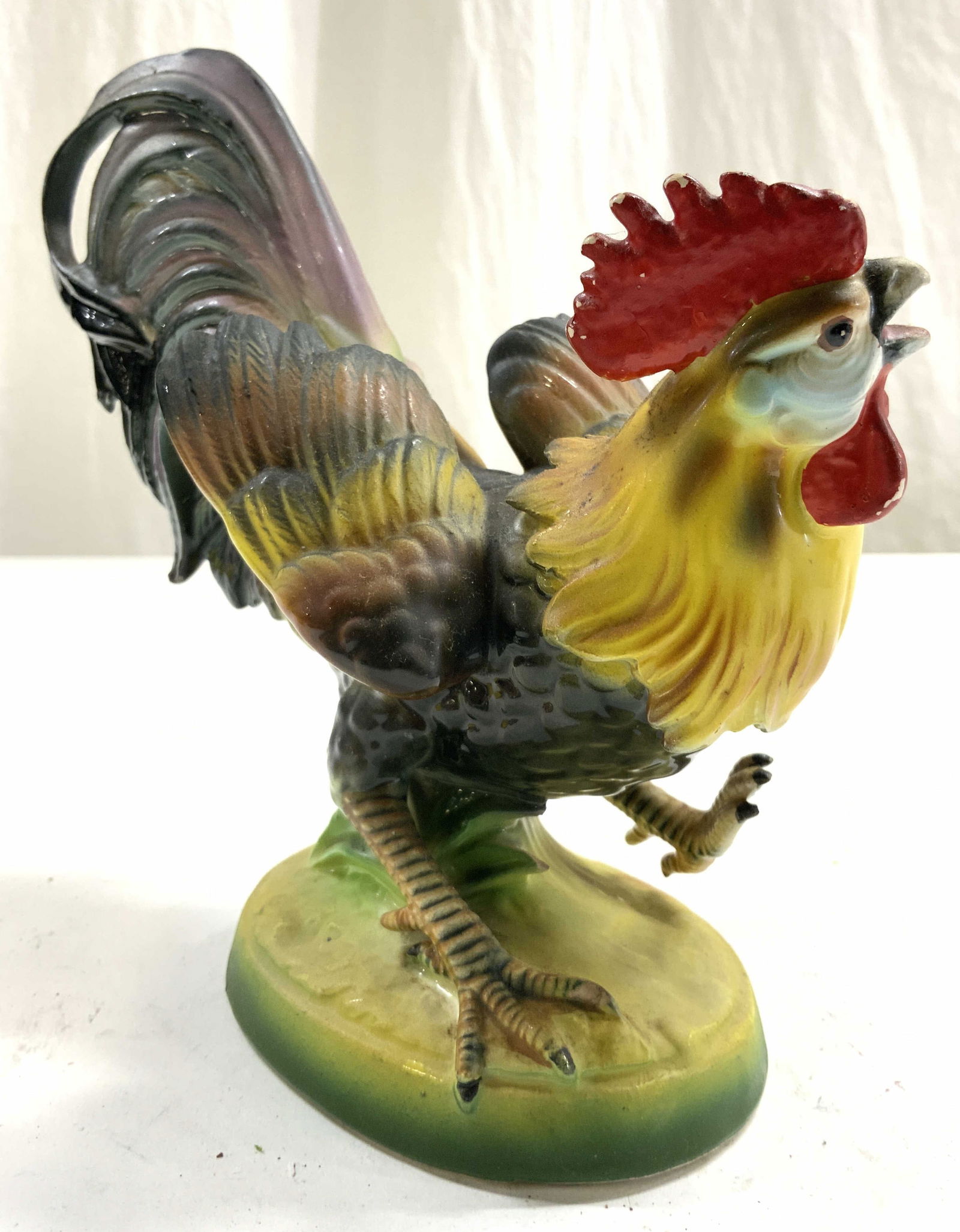 Vintage Majolica Ceramic Rooster Figural (1 of 7)