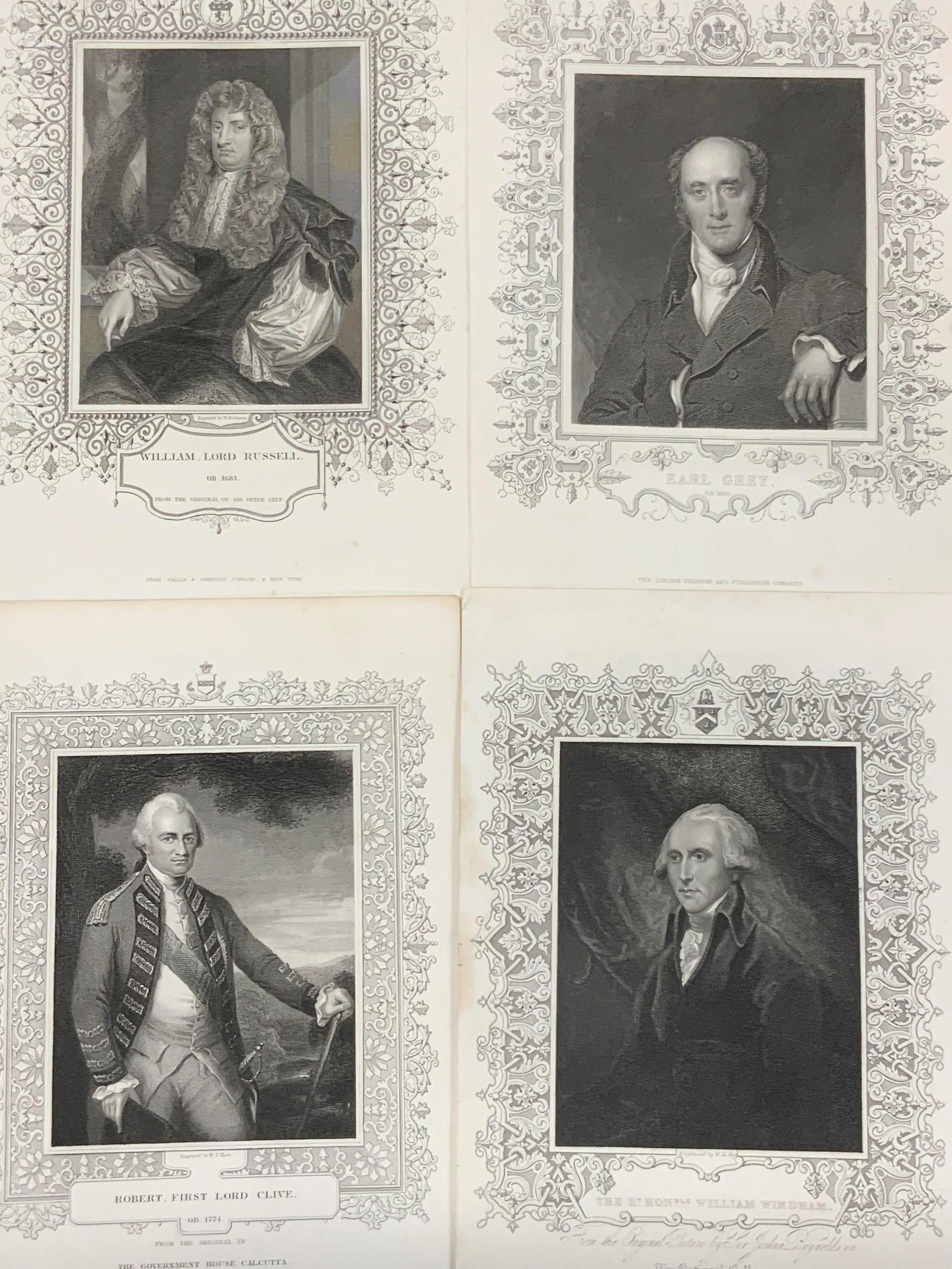 Lot 4 Antq London Printing Co. Portrait Engravings (1 of 10)