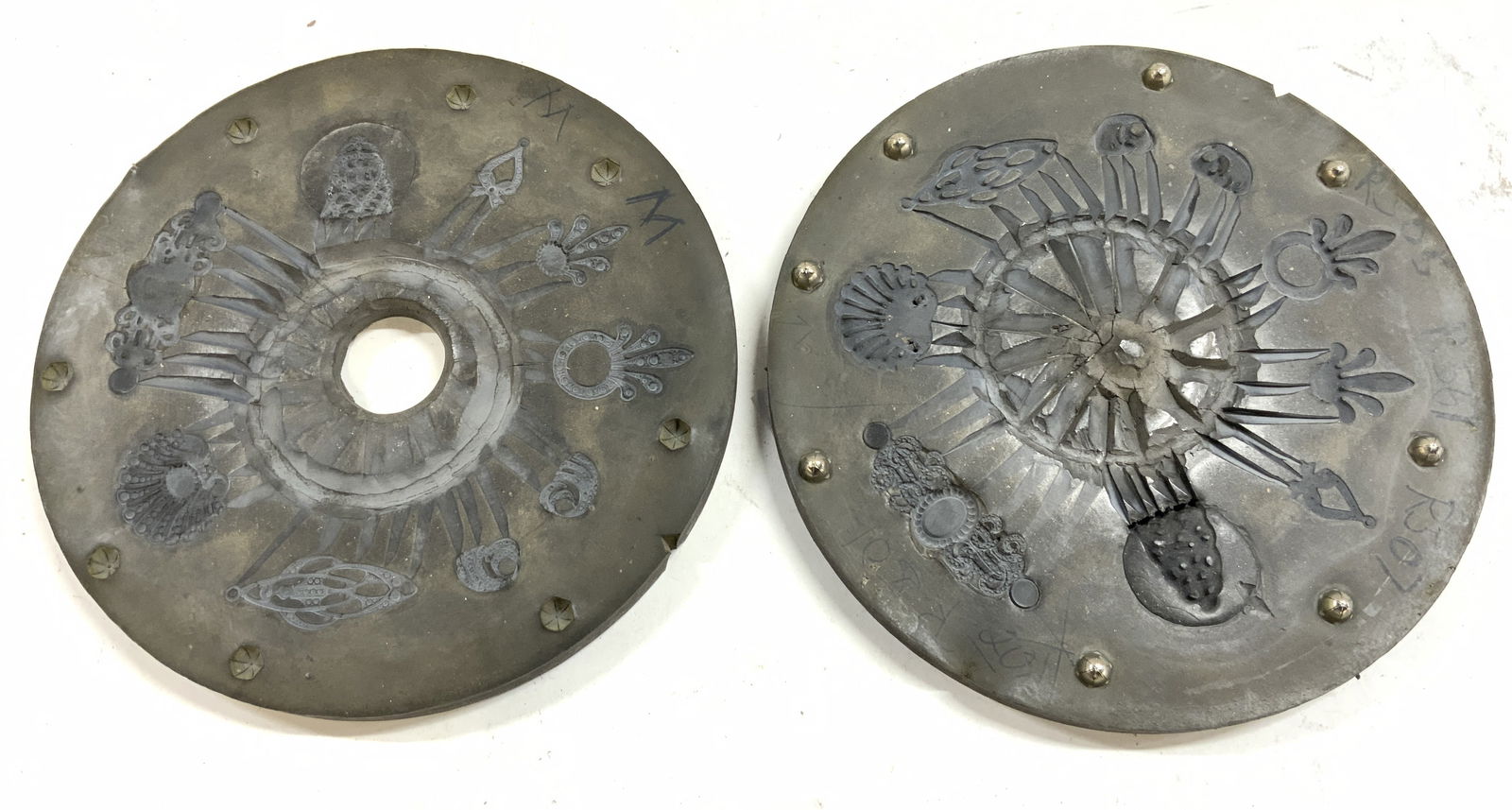 Lot 2 Vintage Carved Rubber Molds (1 of 6)
