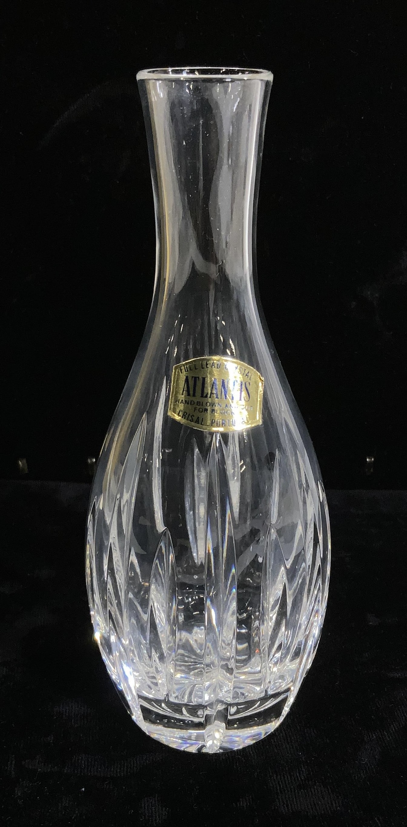 Atlantis Hand Blown & Cut Crystal Vase, Portugal (1 of 6)