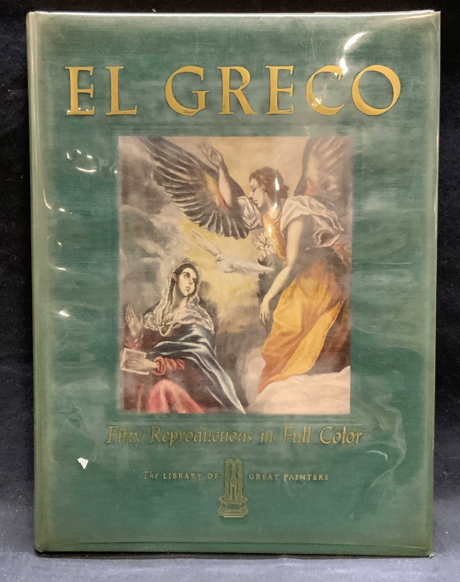 El Greco 50 Repros In Color Illustrated Book: Hardcover copy of El Greco. 50 reproductions in full color. The Library of Great Painters. Published by Harry N Abrams, 1950. Measures approx. 13 x 9.75 inches. Some wear to cover, pages, and spine co