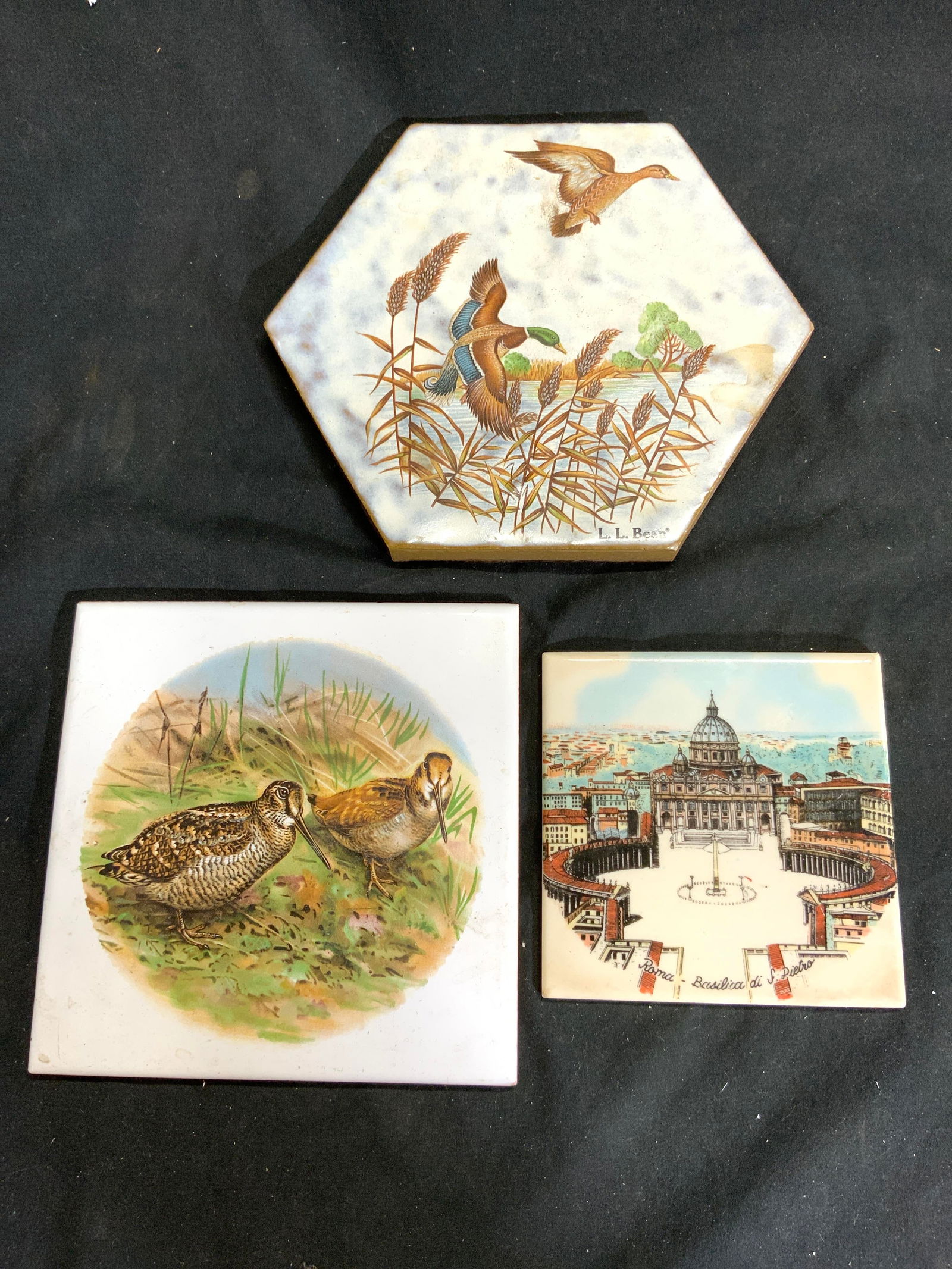 Lot 3 Porcelain & Ceramic Tile Trivets BBB Italy + (1 of 8)