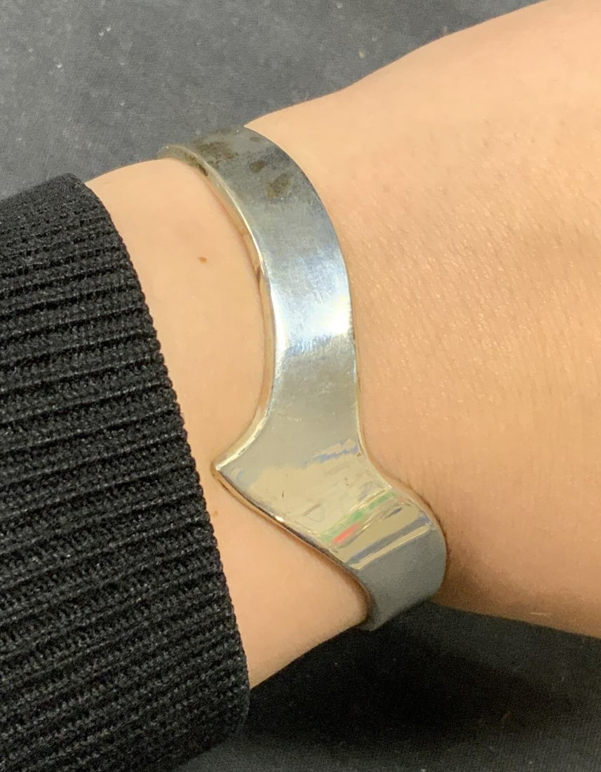 Vintage Sterling Silver Cuff Bracelet, Mexico (1 of 6)