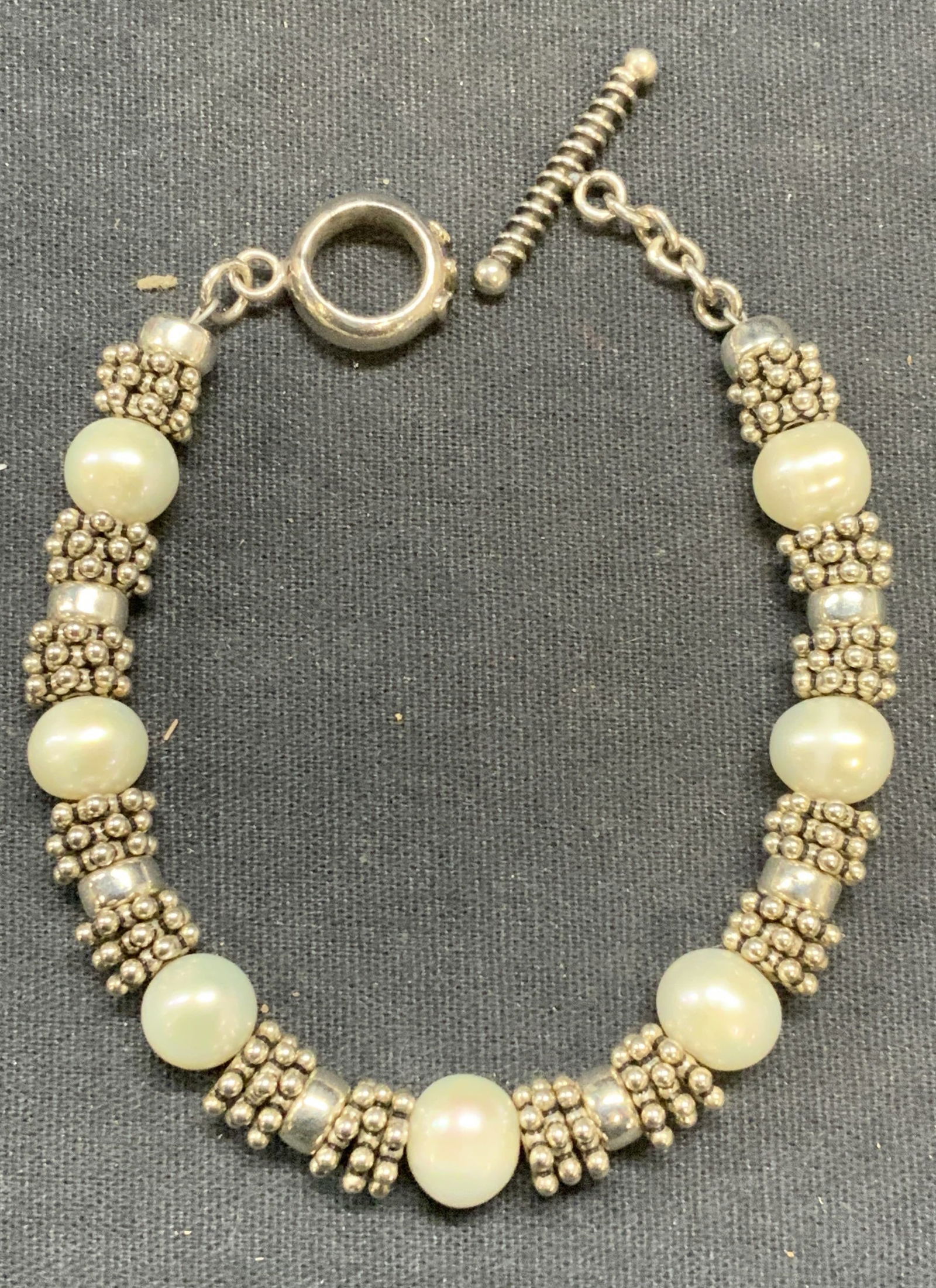 Deborah Armstrong Sterling Silver Pearl Bracelet (1 of 6)