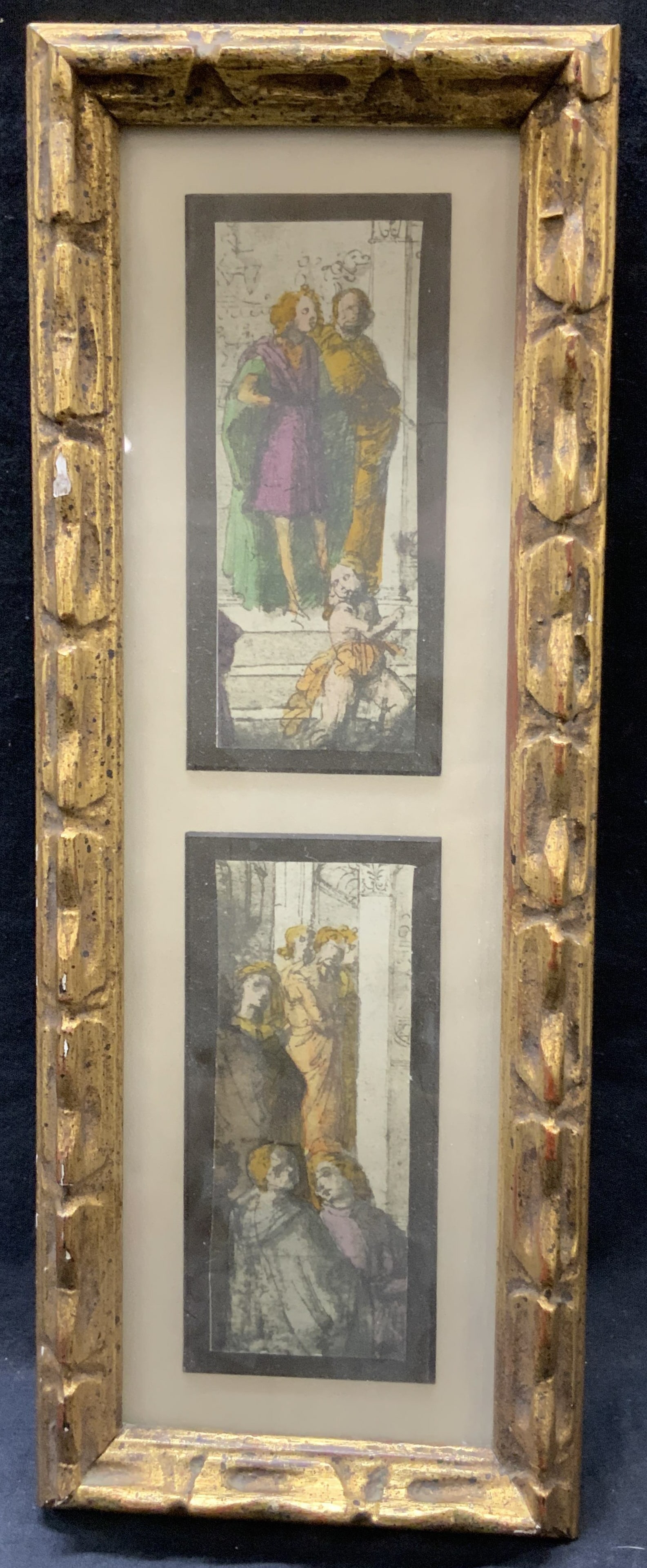 Framed Full Colored Figural Lithos (1 of 7)