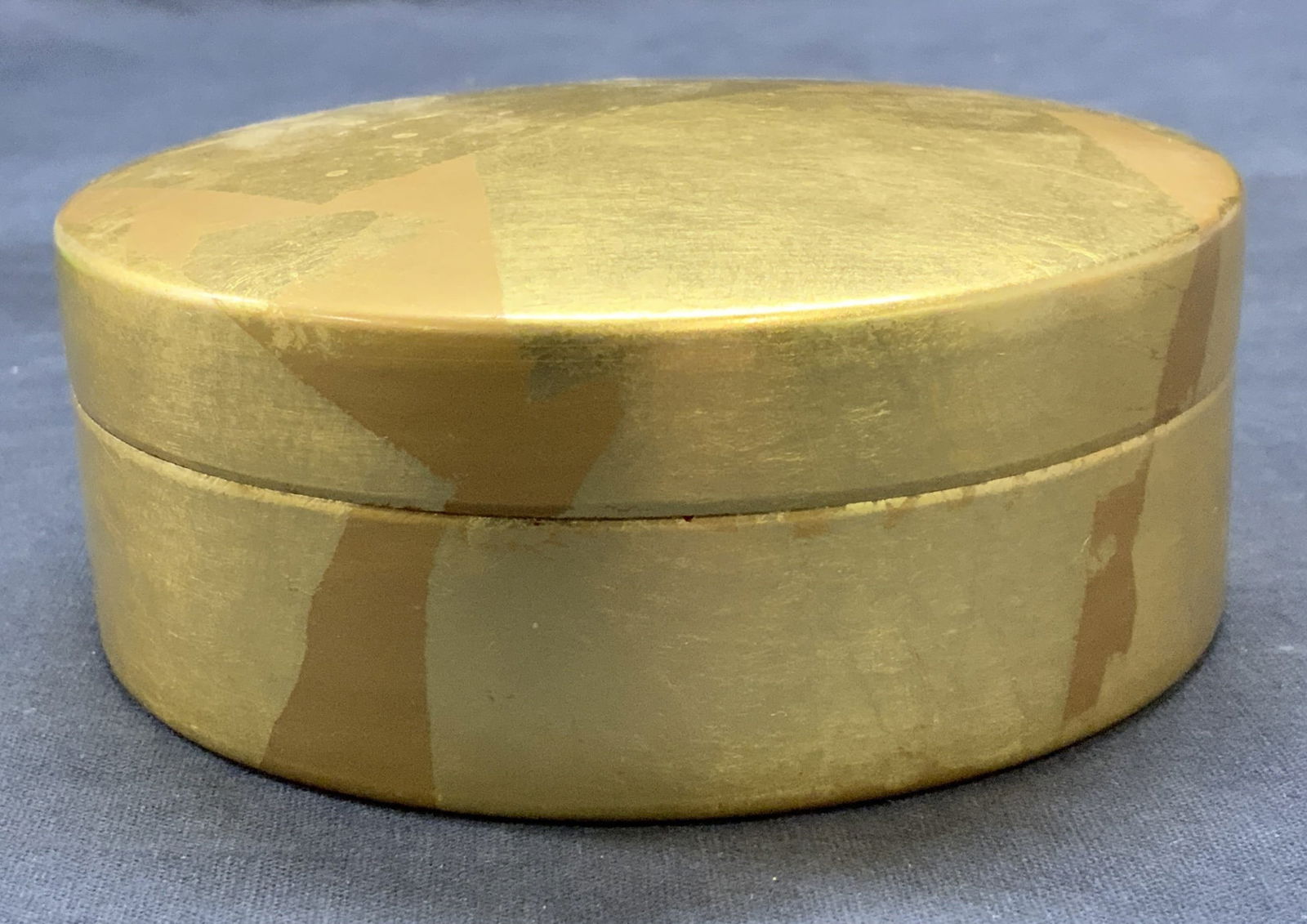 Gilt Lacquered Wood Round Box, Japan (1 of 6)