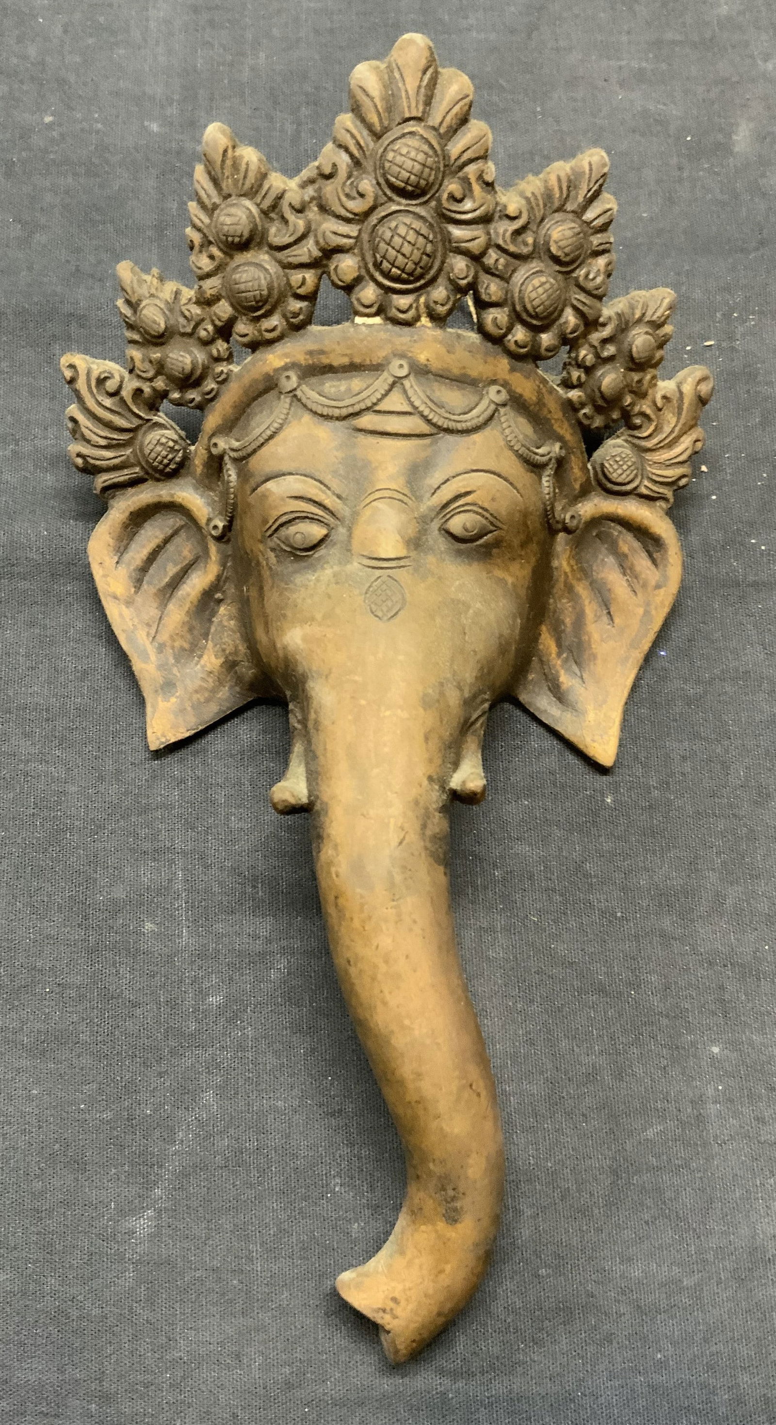 Vintage Bronze Ganesh Head Figural (1 of 6)