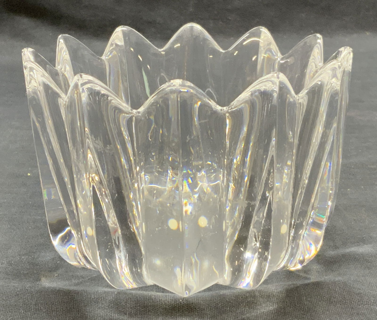 ORREFORS Scalloped Rim Crystal Bowl (1 of 6)