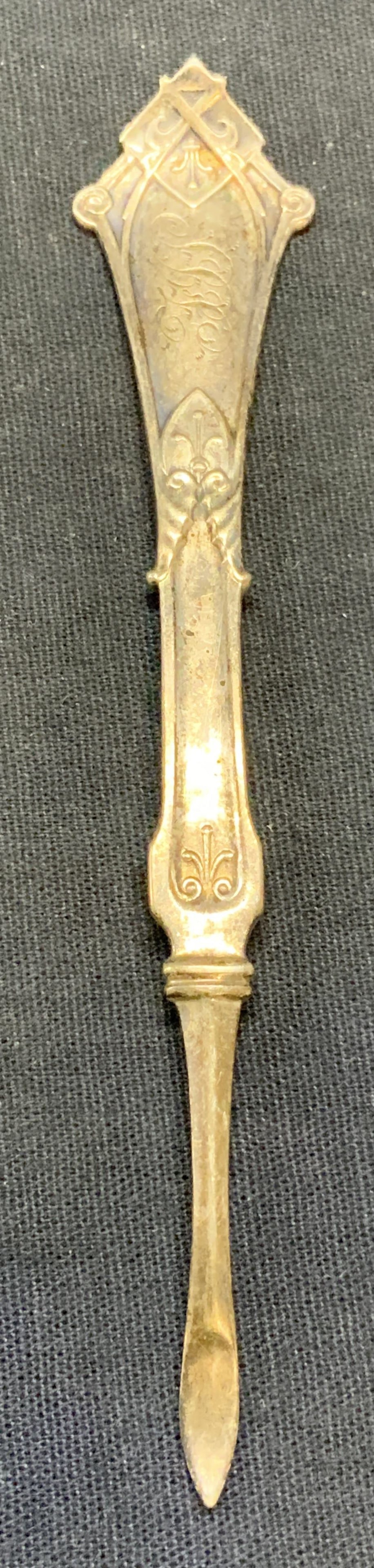 Antique HM Silver Plated Nut Pick (1 of 6)