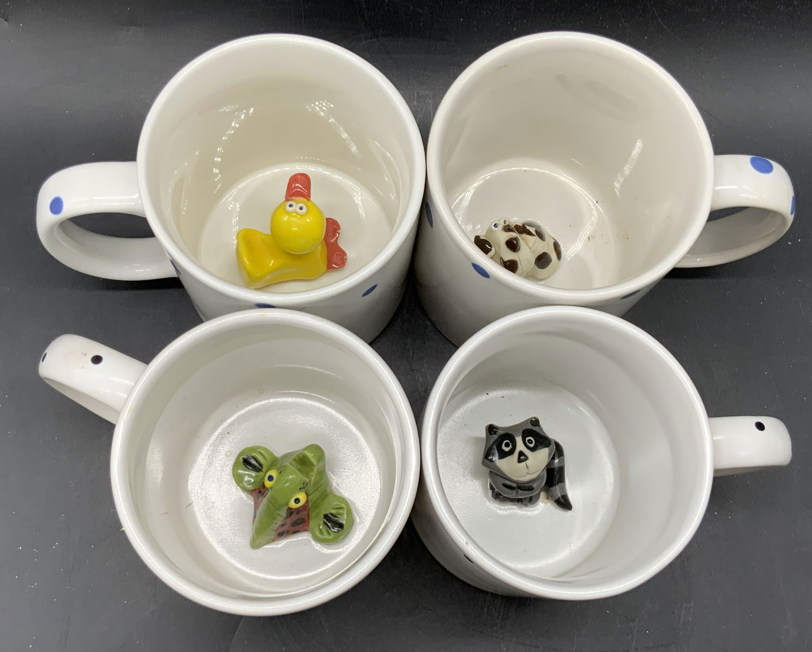 Set 4 SHORT SUBJECTS Ceramic Animal Figure Mugs (1 of 7)