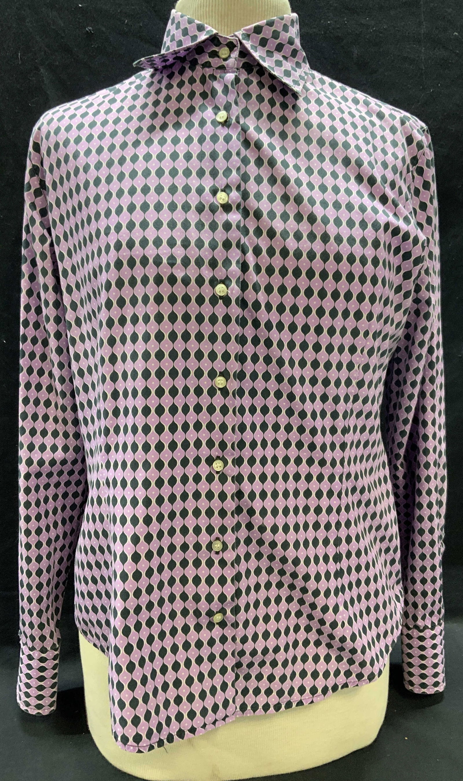 Moreno Martini Purple Cotton Button Up Italy (1 of 6)