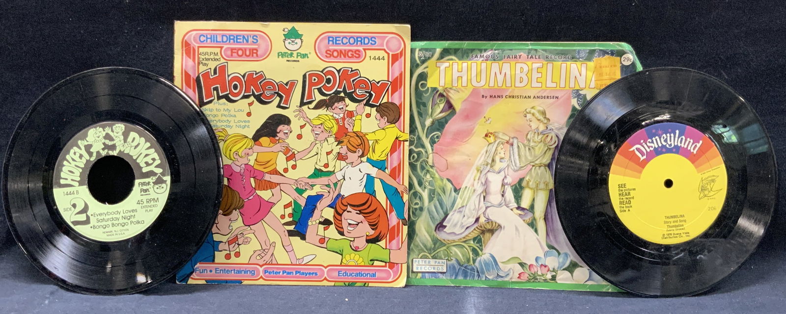 Lot2 Peter Pan Records 45s Thumbelina & More 1978+ (1 of 9)