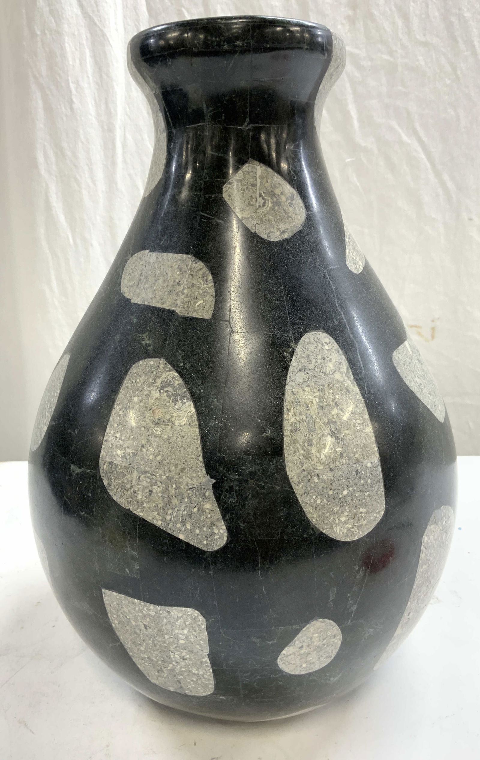 Resinous Vase Vessel Black & Slate (1 of 6)