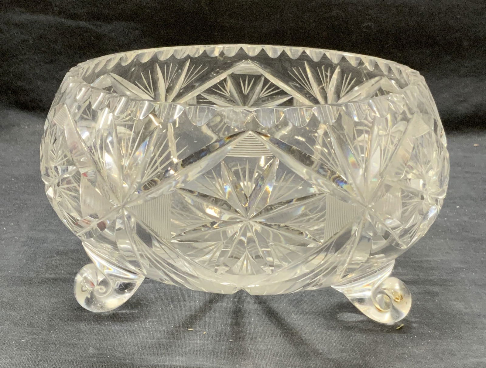 Vintage Cut Crystal Footed Bowl (1 of 6)