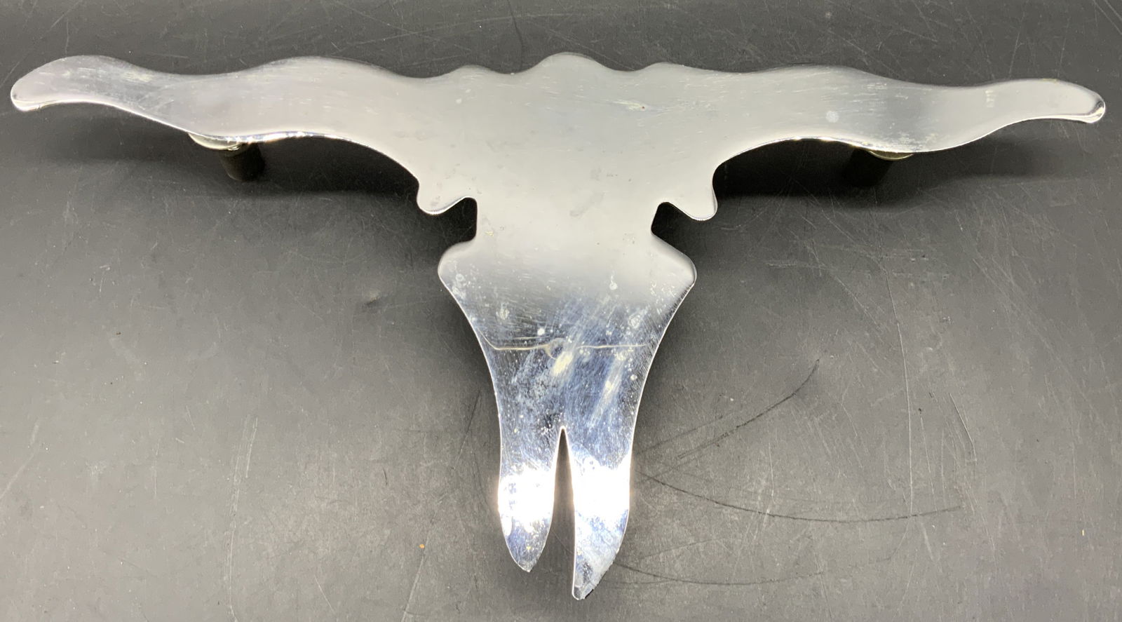 Longhorn Steer Skull Chrome Plated Stud Mount (1 of 6)