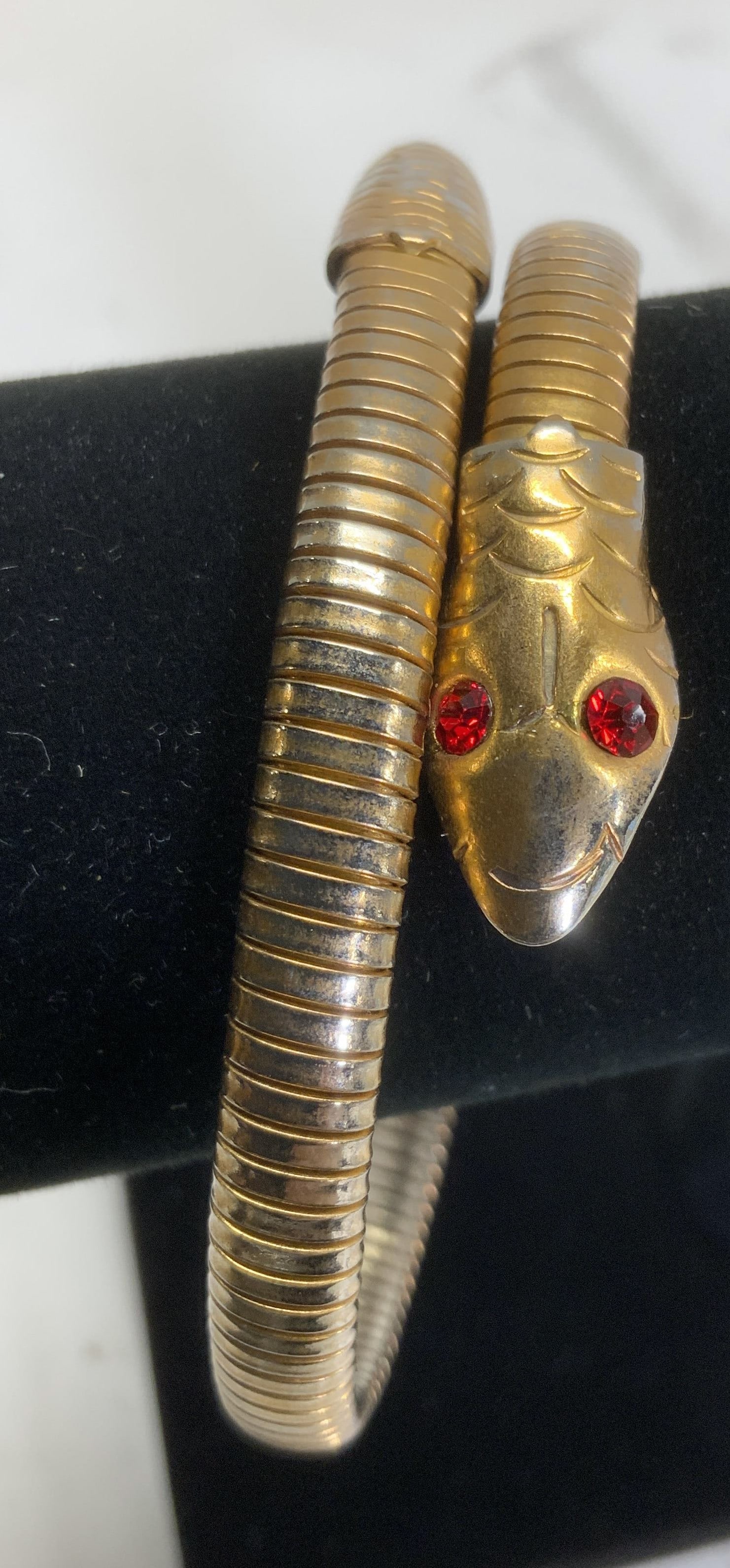 Snake Bracelet/ Arm Band with Red Crystal Eyes (1 of 7)