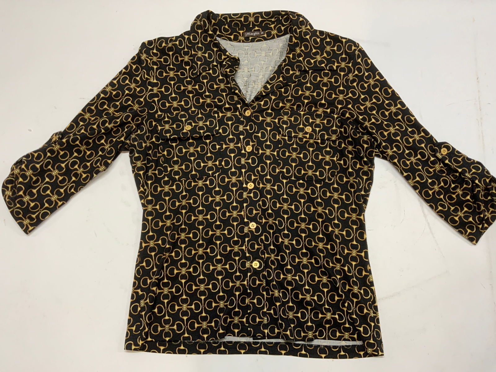 J McLaughlin Horse bit Link / Equine Motif Shirt (1 of 6)