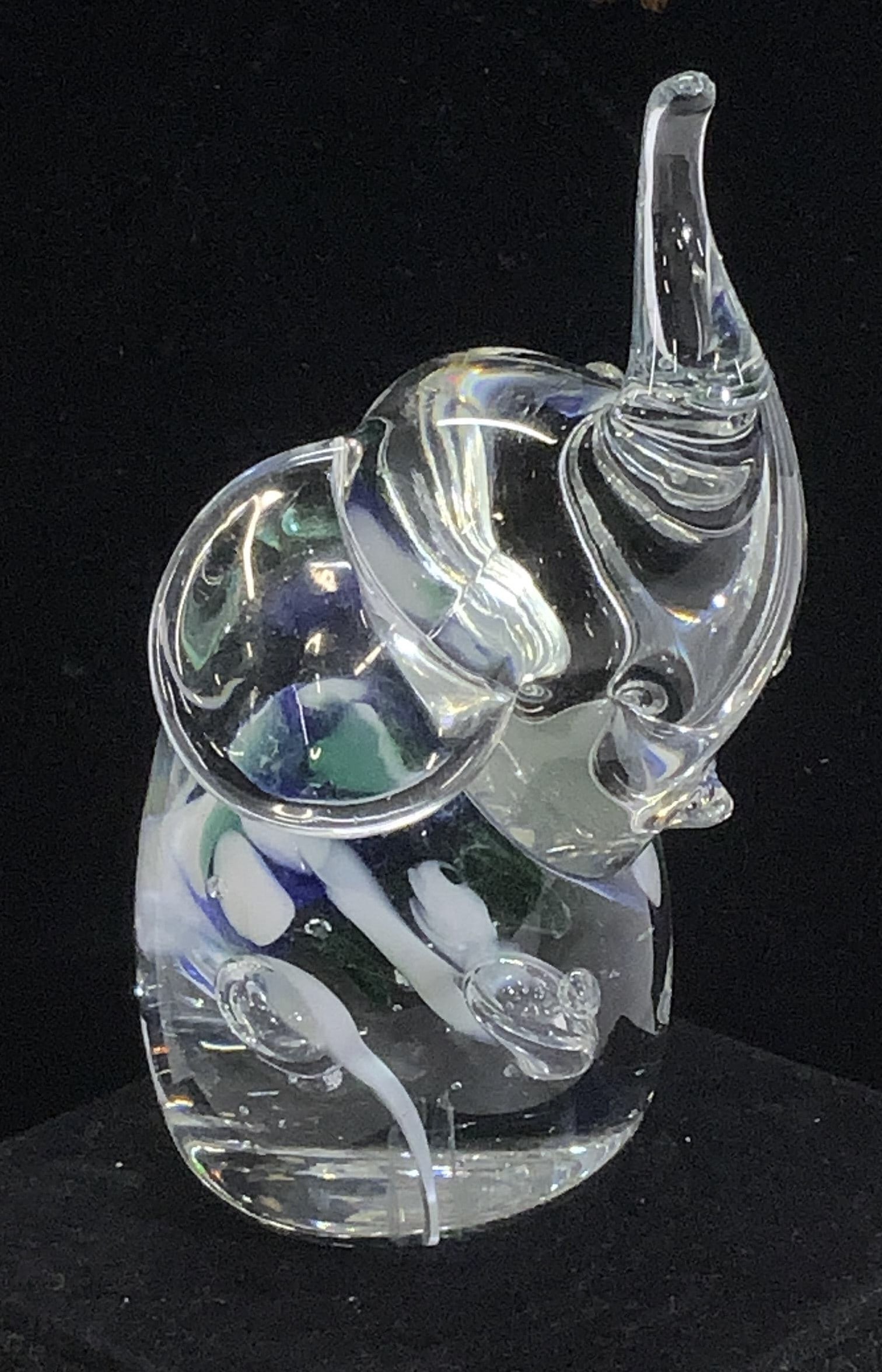 Blown Glass Elephant Figural Paperweight (1 of 7)