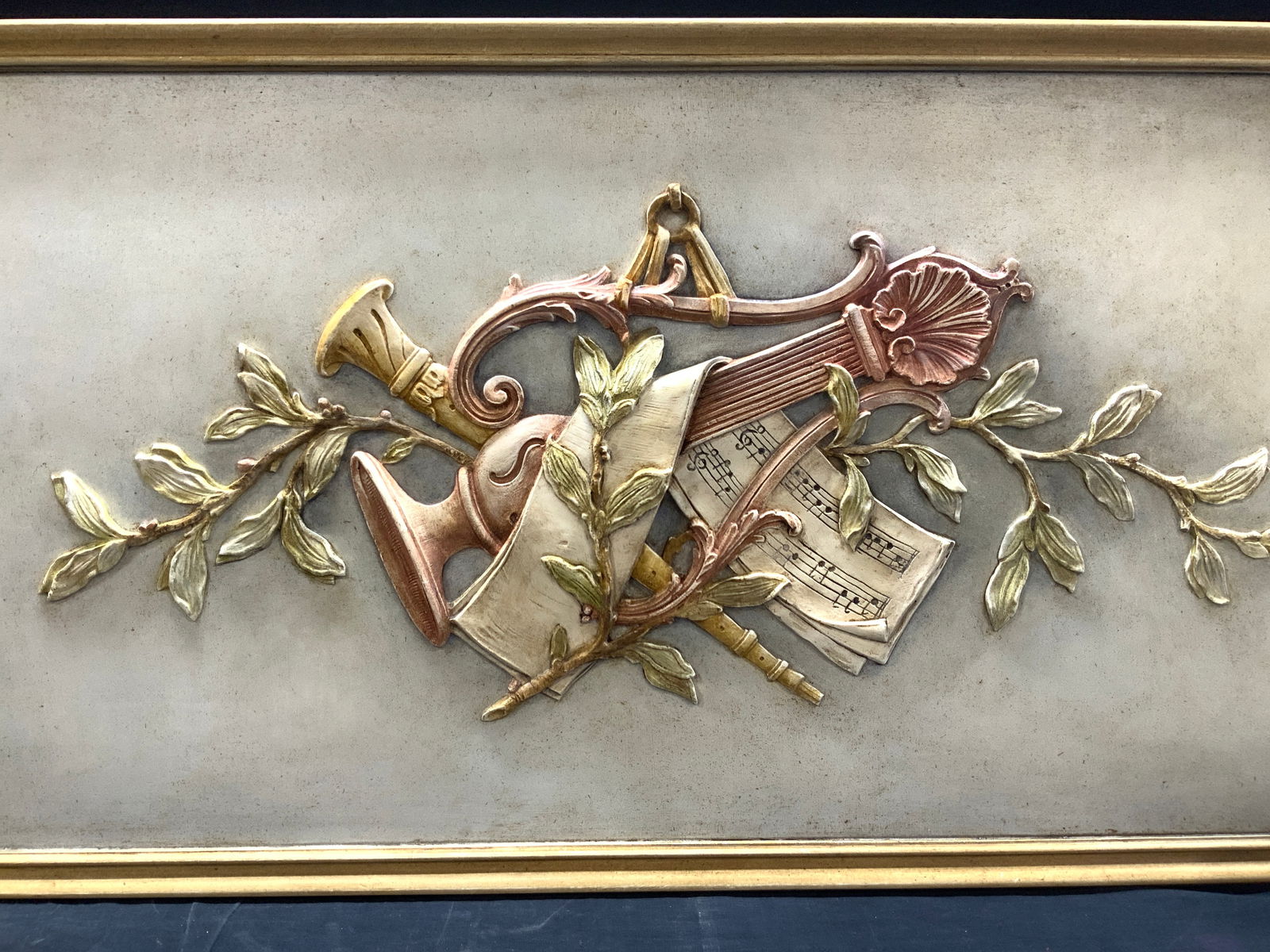 Neo Classical Style Bas Relief Music Plaque (1 of 8)
