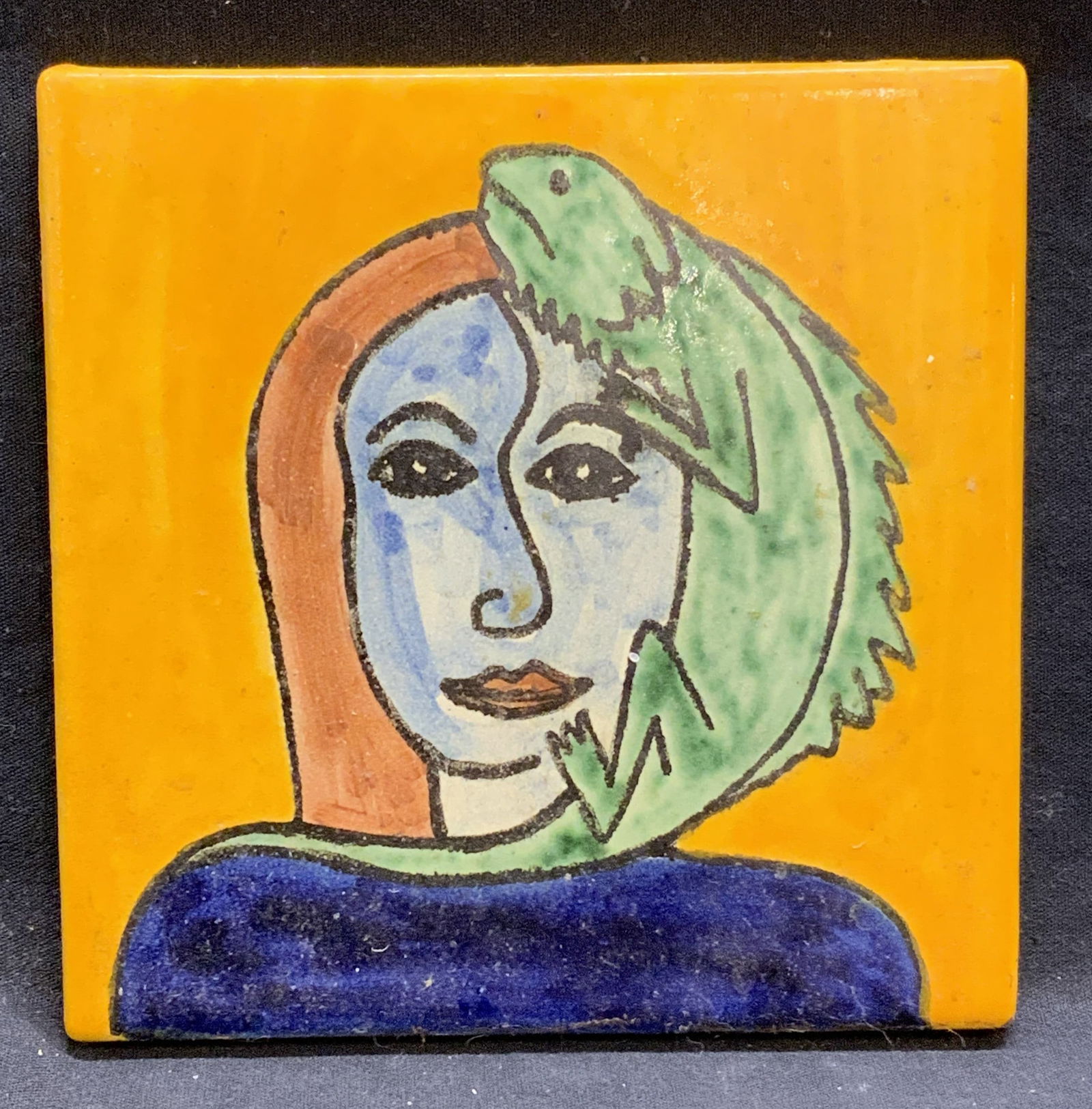 Hand Painted Ceramic Figural Lizard Tile (1 of 6)