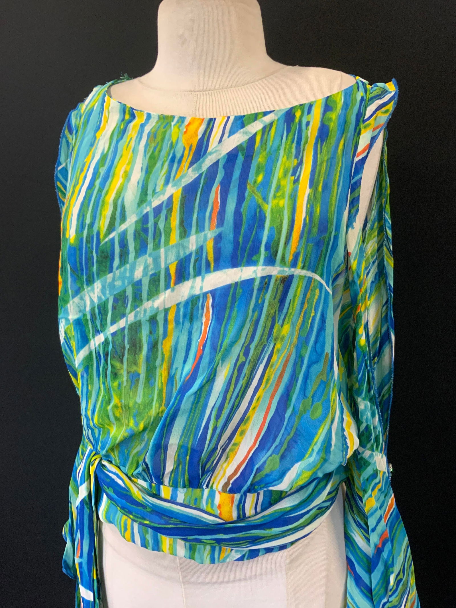 Alberto MAKALI Bohemian Blouse w Cut Out Sleeves (1 of 9)