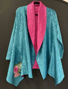 Stylewe Pink & Blue Reversible Jacket NWT: Stylewe pink and blue reversible jacket with textured detail. New with tag. Measures approx. 20.5 inches across chest. 100% polyester. Stylewe, Stylewe jacket, ladies designer jacket, ladies