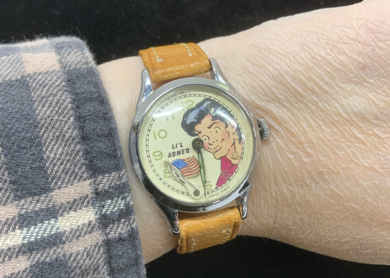 Lil  Abner Swiss Made Vtg Wristwatch (1 of 7)