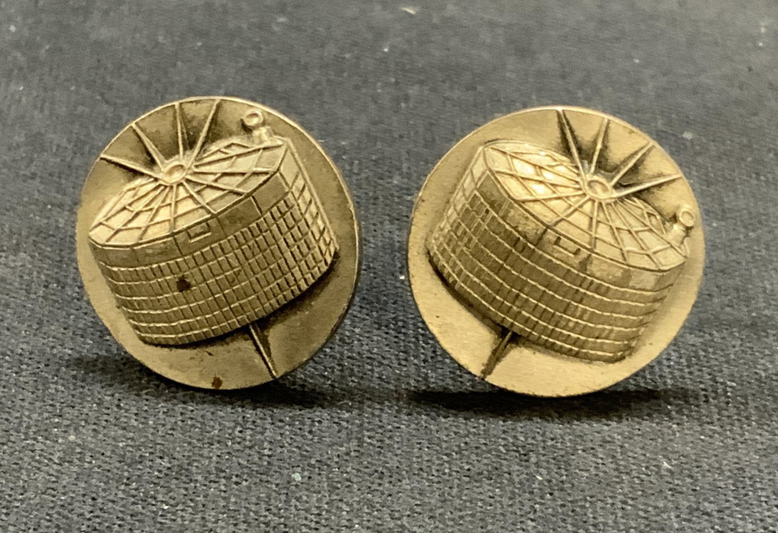 Vintage Silver Tn RCA Tiros Satellite Earrings (1 of 6)