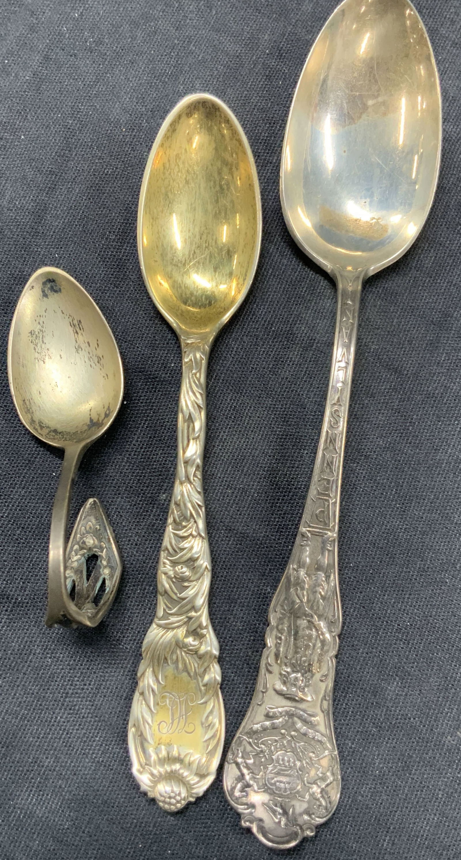 Lot 3 Vtg Sterling Silver Spoons Tiffany & More (1 of 8)