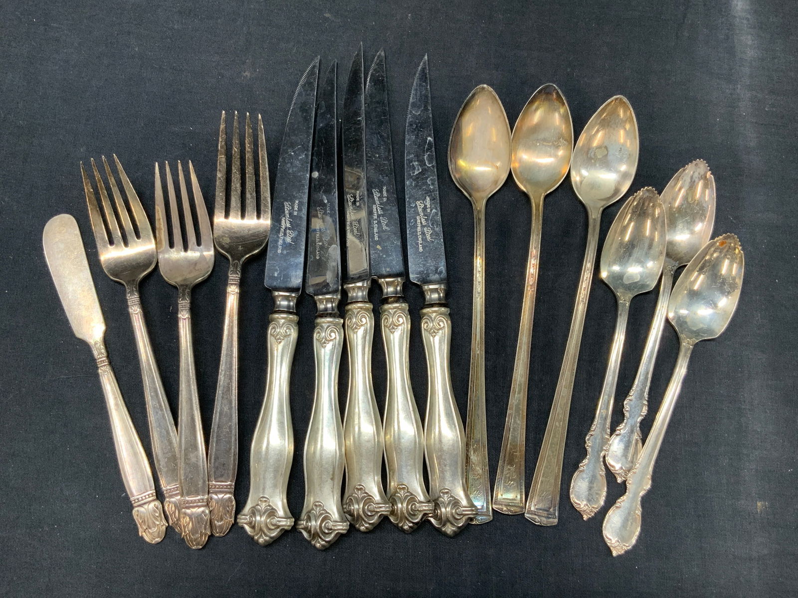 Lot 15 Sterling Silver Utensils, Sheffield England (1 of 9)