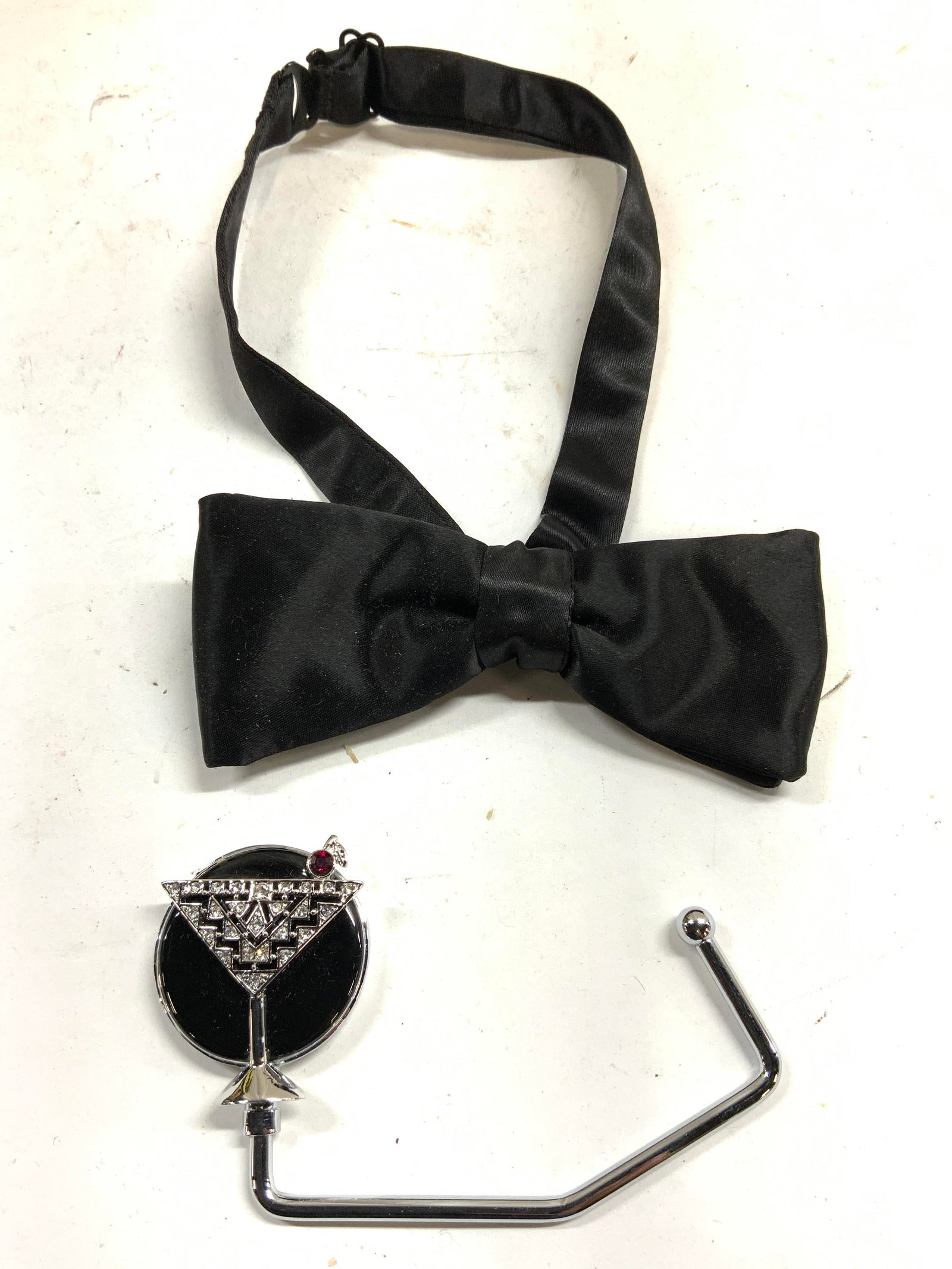 Martini Glass Purse Hook & Bow Tie (1 of 6)