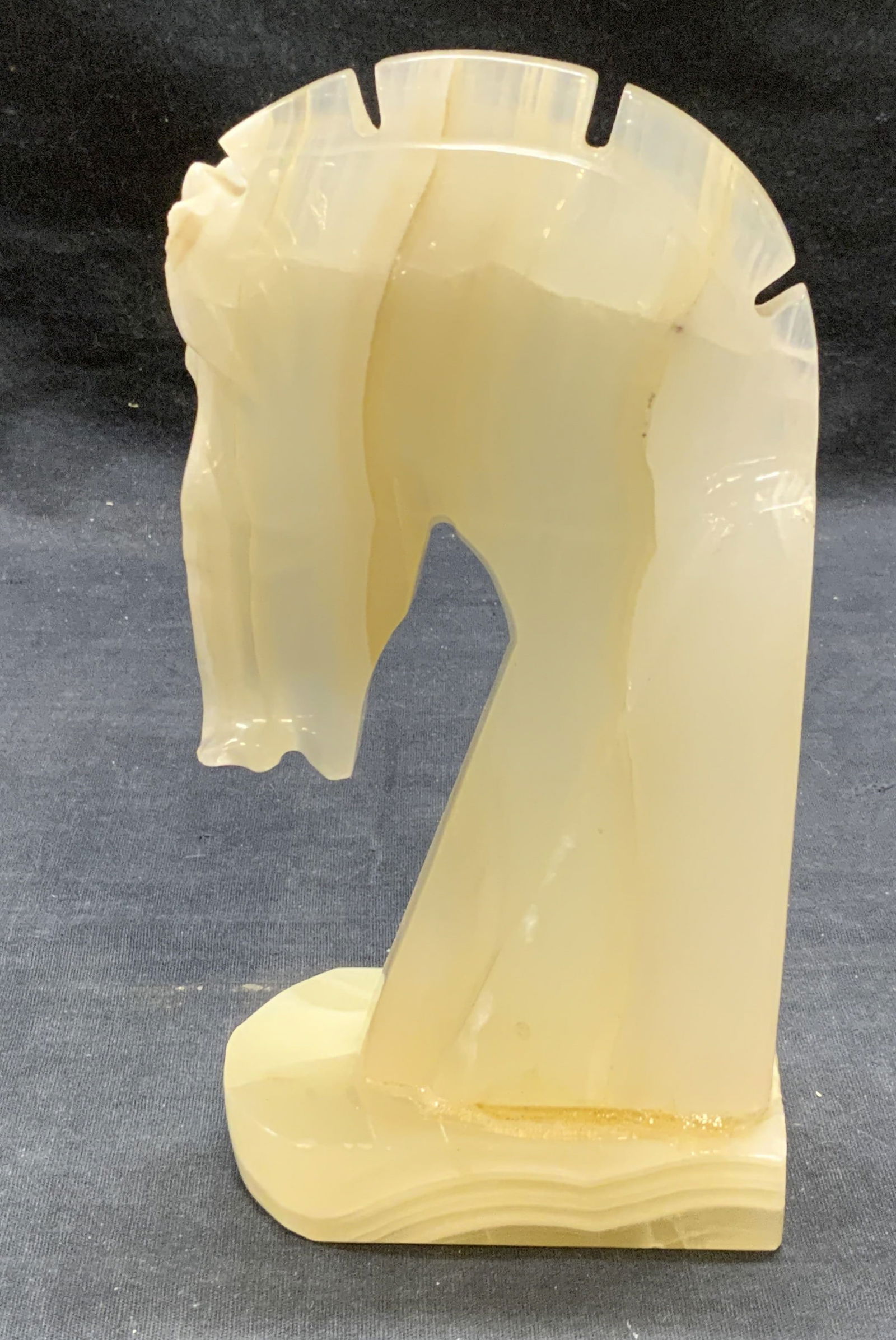 Vintage Carved White Onyx Horse Head Bookend (1 of 6)