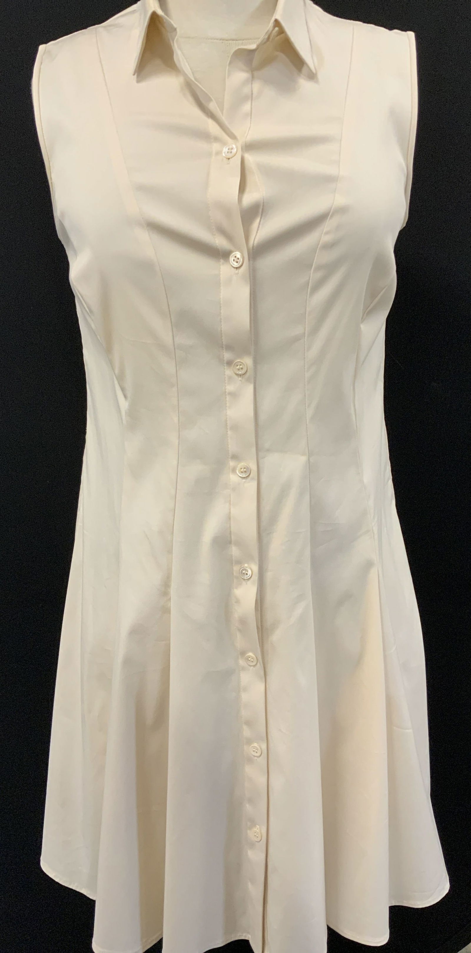 THEORY Beige Cotton Summer Dress (1 of 6)