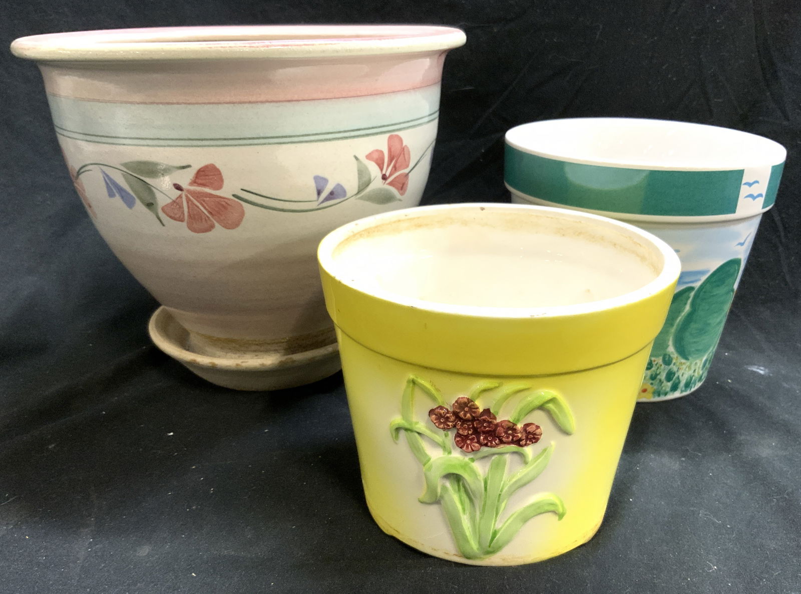 Lot 3 Porcelain & Ceramic Planters (1 of 6)