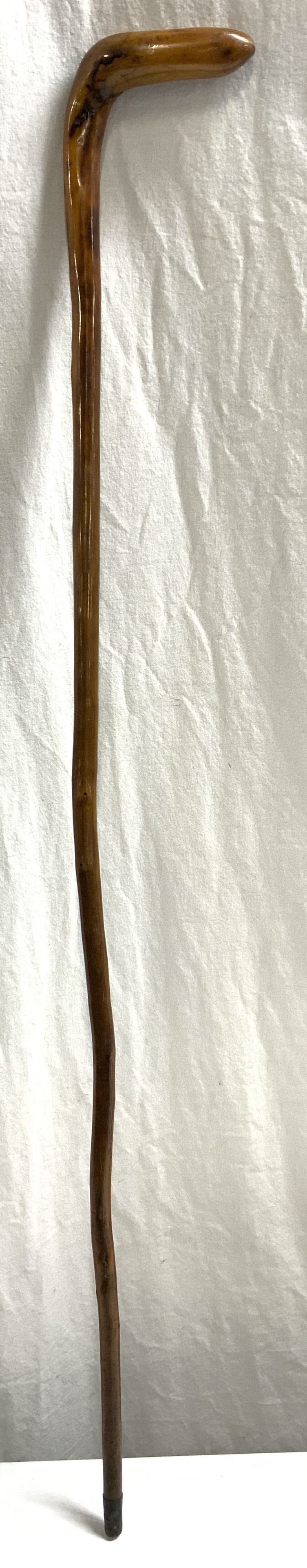 Vintage Wooden Cane W Curved Handle (1 of 6)